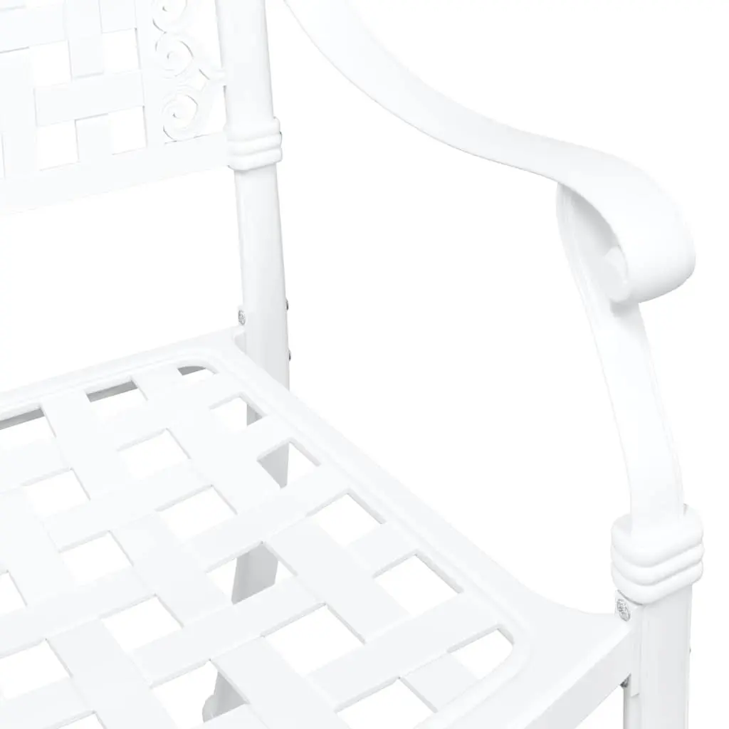 Outdoor Garden Chair 2 Pieces White 55 x 56.5 x 91cm Vintage Style Seating