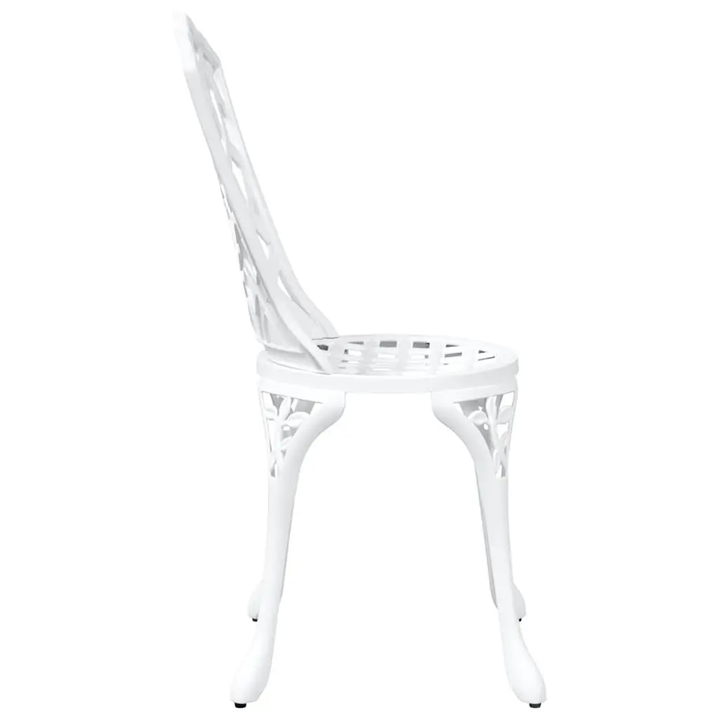 Outdoor Garden Chair Aluminium Frame 39 x 40 x 87cm White 2 pcs