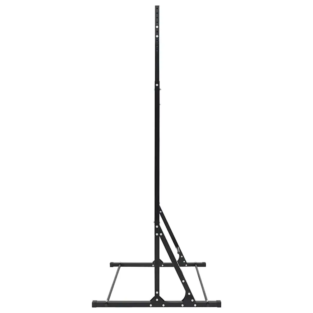 Pull-Up Bar Station Adjustable Height Home Gym Fitness Training Black