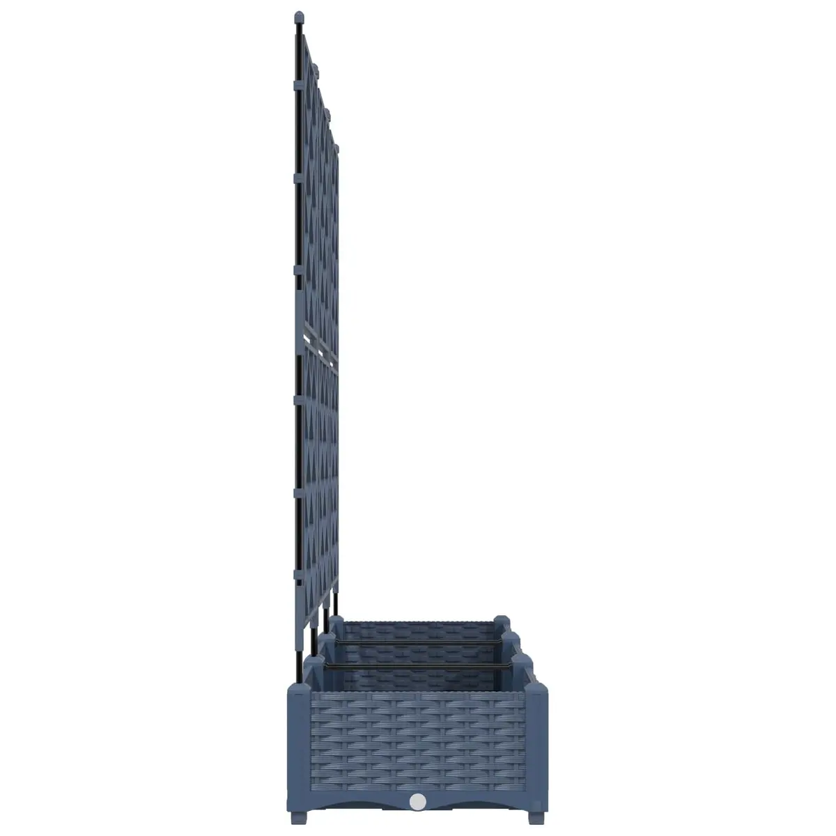 Garden Planter Polypropylene 120x40x125.5cm Grey 3 Piece Set