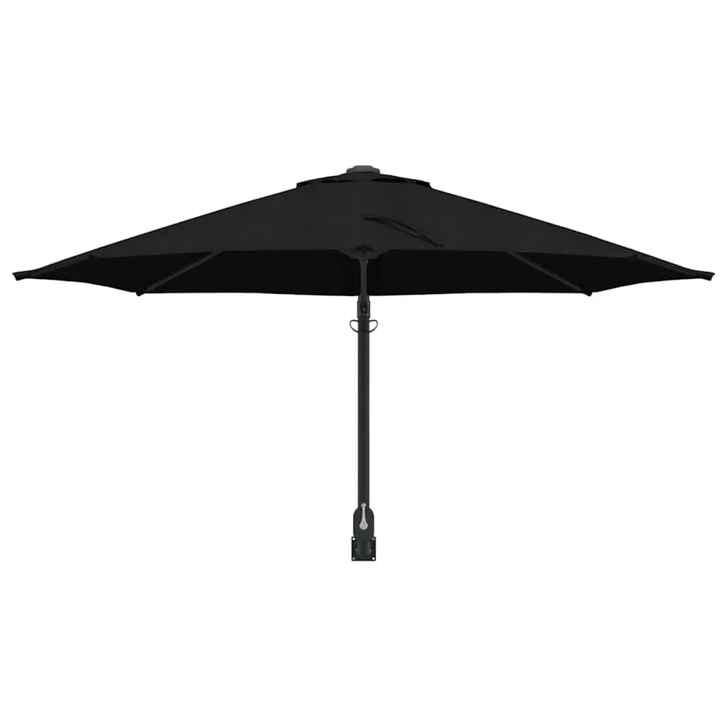 Garden Parasol Cantilever Sunshade Black Polyester 248x248x148 cm