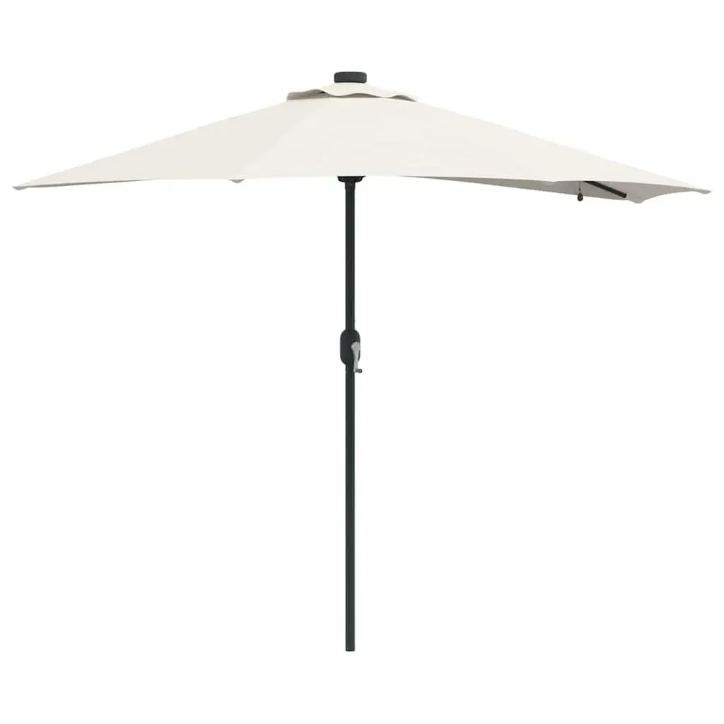 Garden Parasol Outdoor Umbrella Sunshade Patio Shade Brown 294x150x223cm