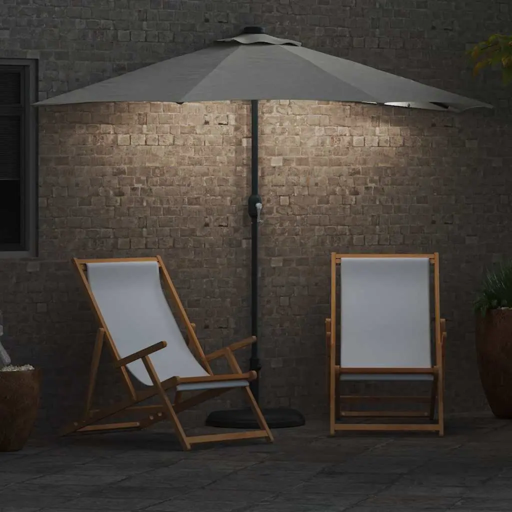 Garden Parasol UV-Resistant Polyester Manual Crank 294x150x224cm Brown