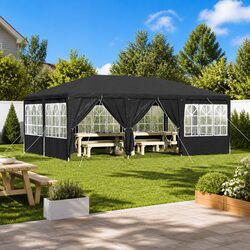 Party Tent Anthracite 600 x 400 x 266 cm Outdoor Canopy Gazebo Removable
