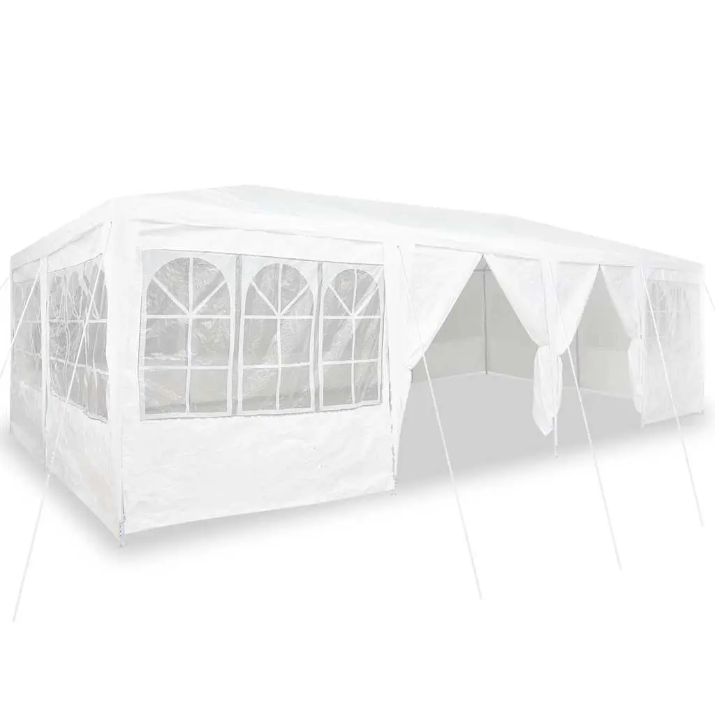 Party Tent Outdoor Gazebo Canopy 800 x 400 x 266 cm White with Removable Sidewalls