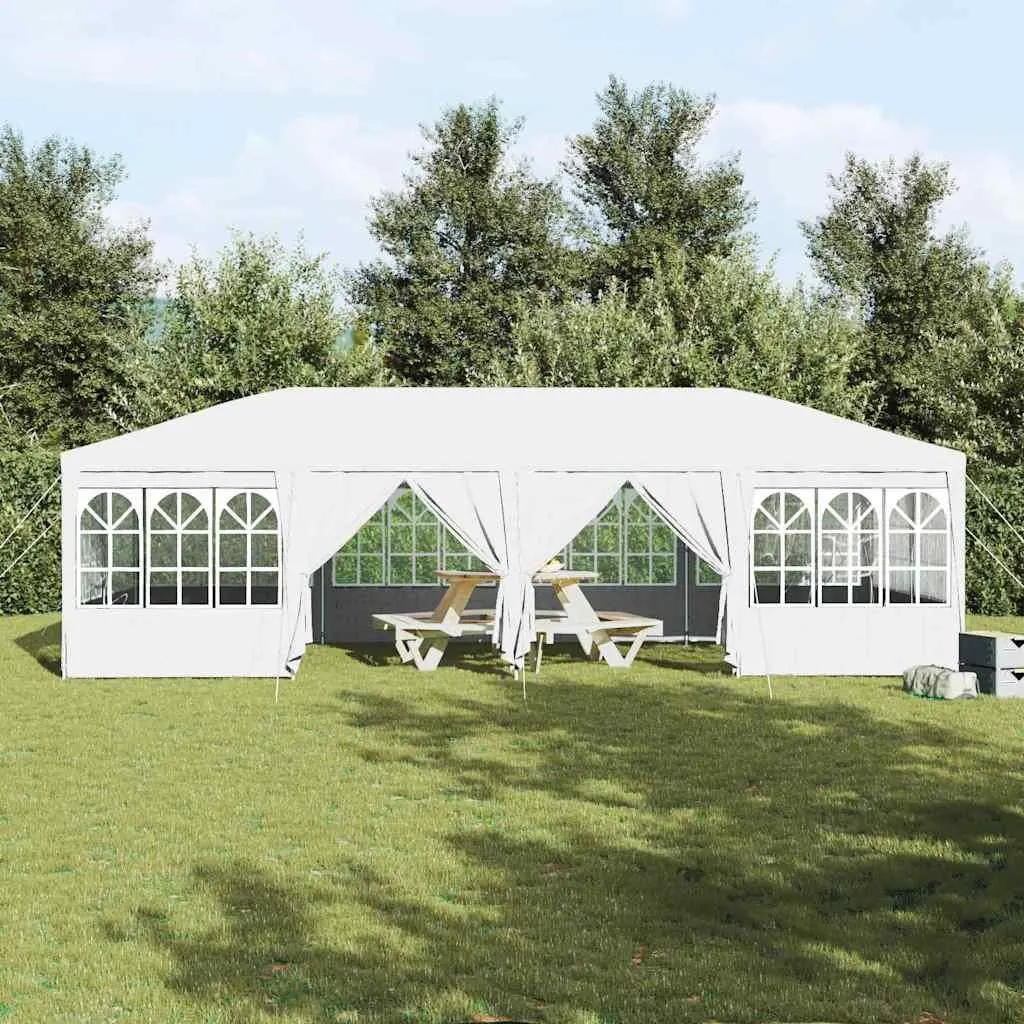 Party Tent Outdoor Gazebo Canopy 800 x 400 x 266 cm White with Removable Sidewalls