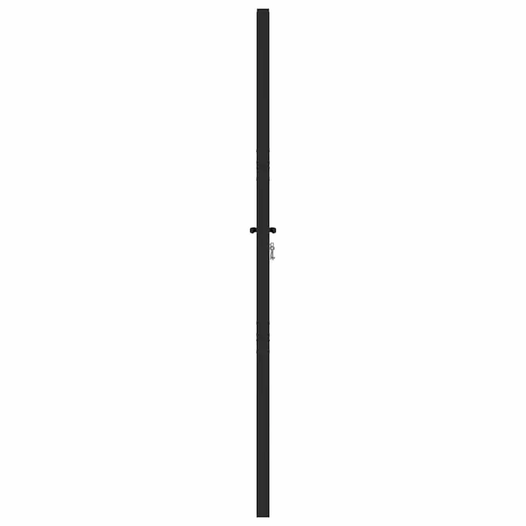 Garden Gate Lockable Aluminium 100x180cm Black Weather Resistant Security Fence