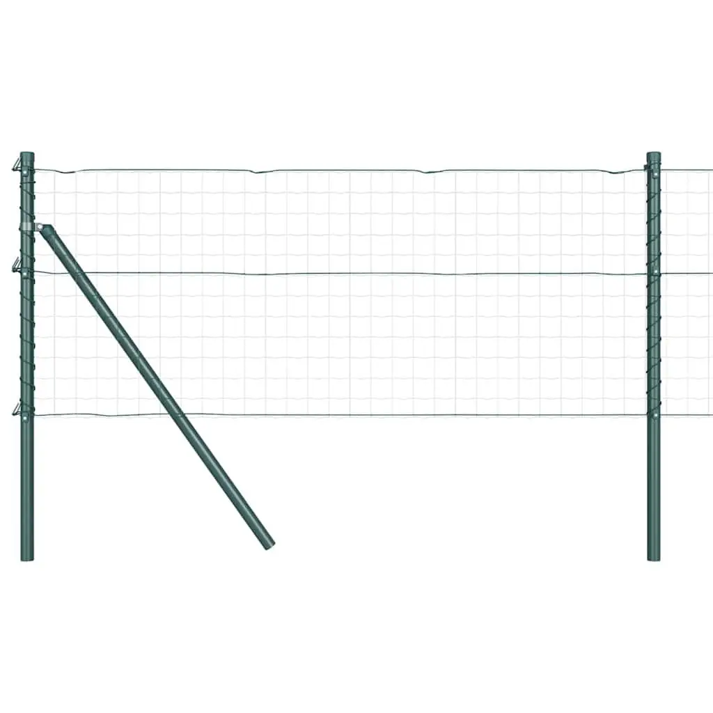 Fence Posts Green Steel Embedded 7 Piece Garden Boundary Markers Outdoor