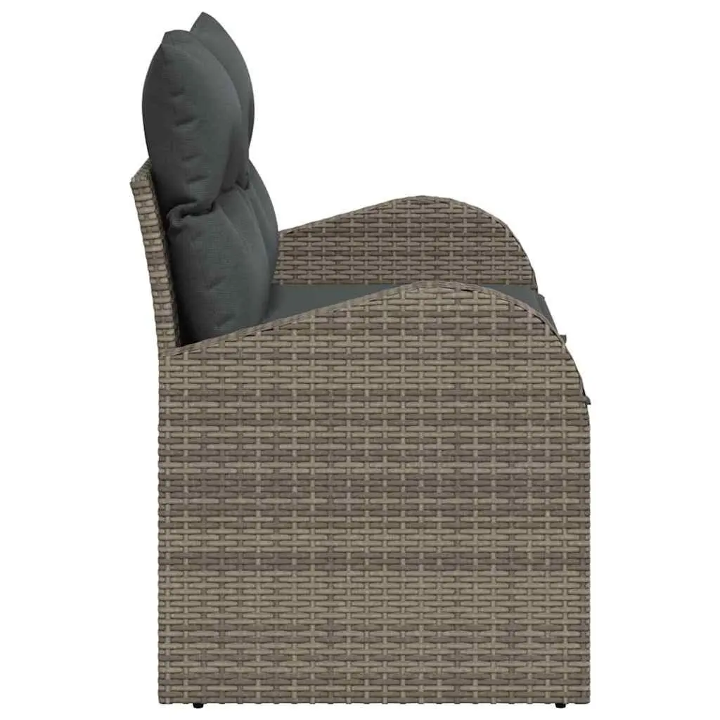 Garden Sofa Outdoor Seating Grey Poly Rattan Modern Lounge