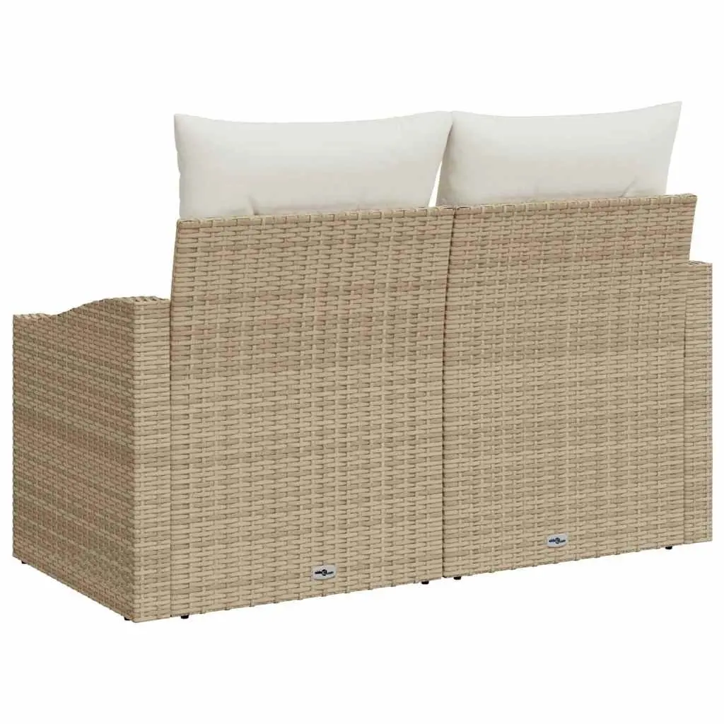 Modular Outdoor Garden Sofa Poly Rattan Beige Patio Seating Lounge Couch