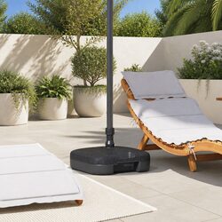Parasol Base Rectangular Black Outdoor Garden Patio Umbrella Stand Sturdy