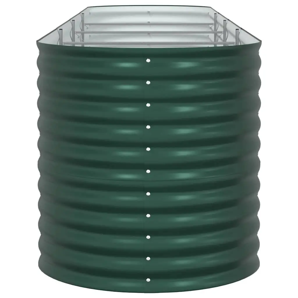 Raised Garden Bed Steel Green Modern Minimalist 400x80x81cm
