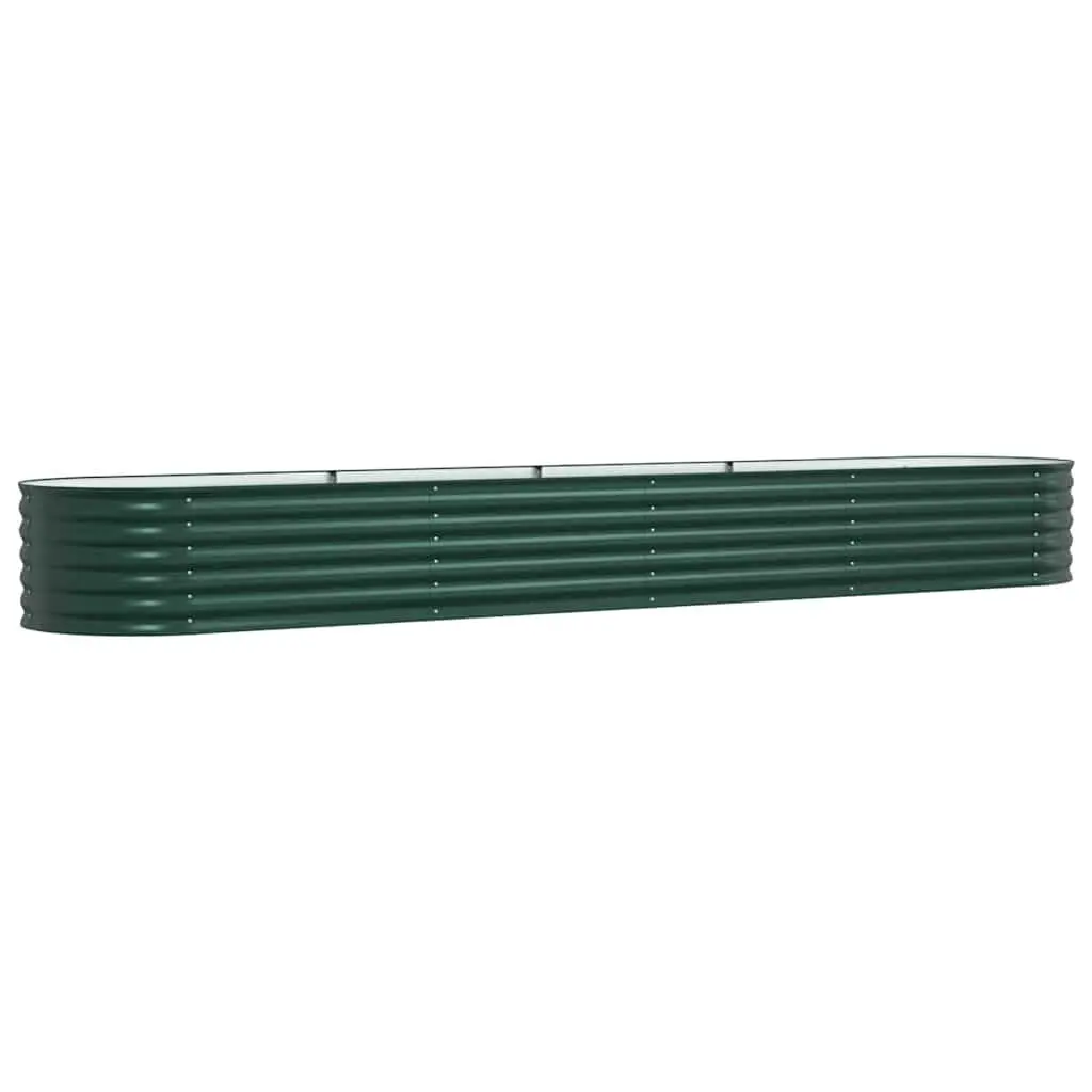 Raised Garden Bed 400x80x44cm Green Steel Outdoor Planter Box Minimalist Design