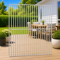 Rectangular Stainless Steel Grill Grate Silver 45 x 40 cm Outdoor Cooking