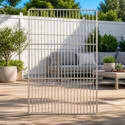 Stainless Steel Rectangular Grill Grate 60 x 40 cm Silver Outdoor Cooking
