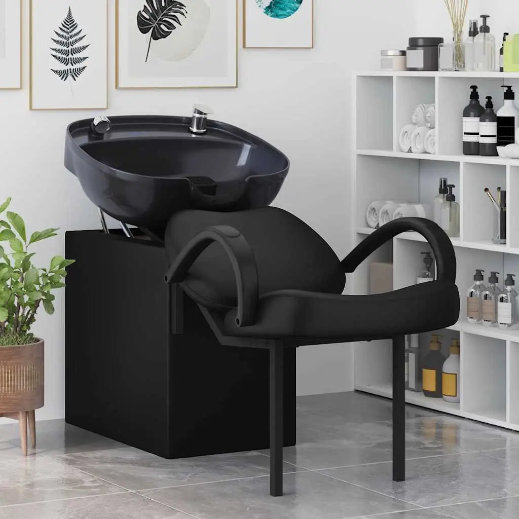 Shampoo Chair Height Adjustable Black Salon Beauty Furniture
