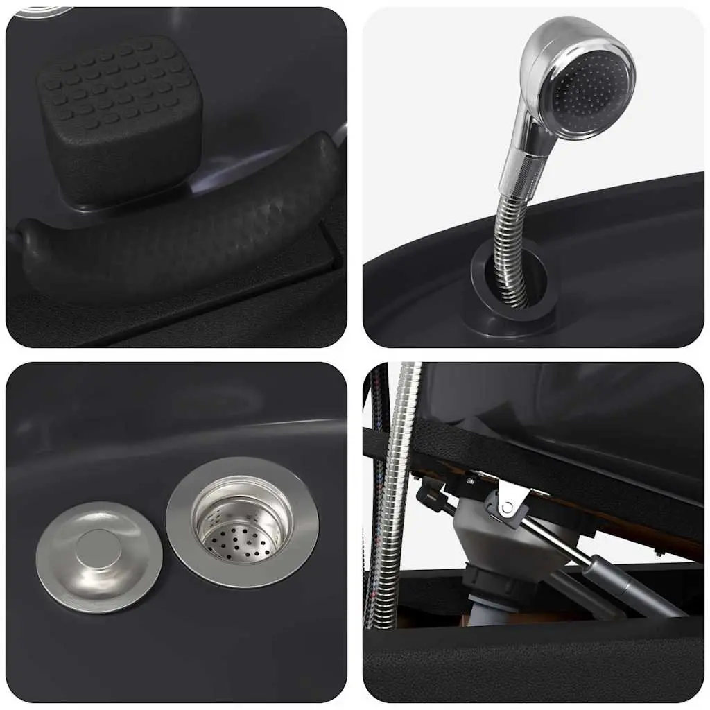 Shampoo Chair Height Adjustable Black Salon Beauty Furniture