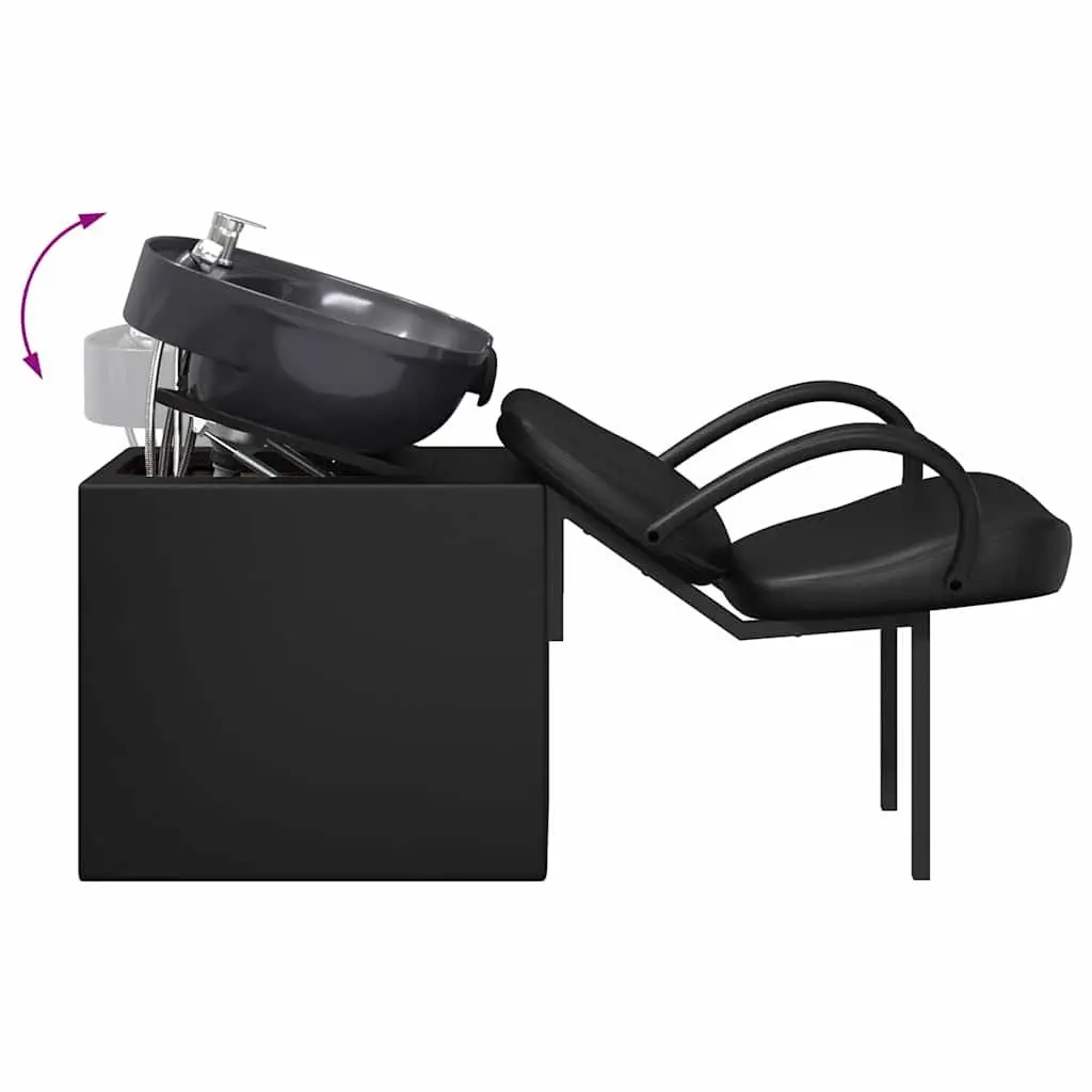 Shampoo Chair Height Adjustable Black Salon Beauty Furniture