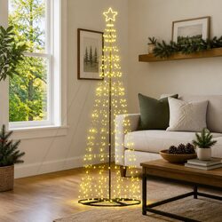 LED Christmas Tree Warm White 160x160x503cm Festive Decoration Indoor Outdoor