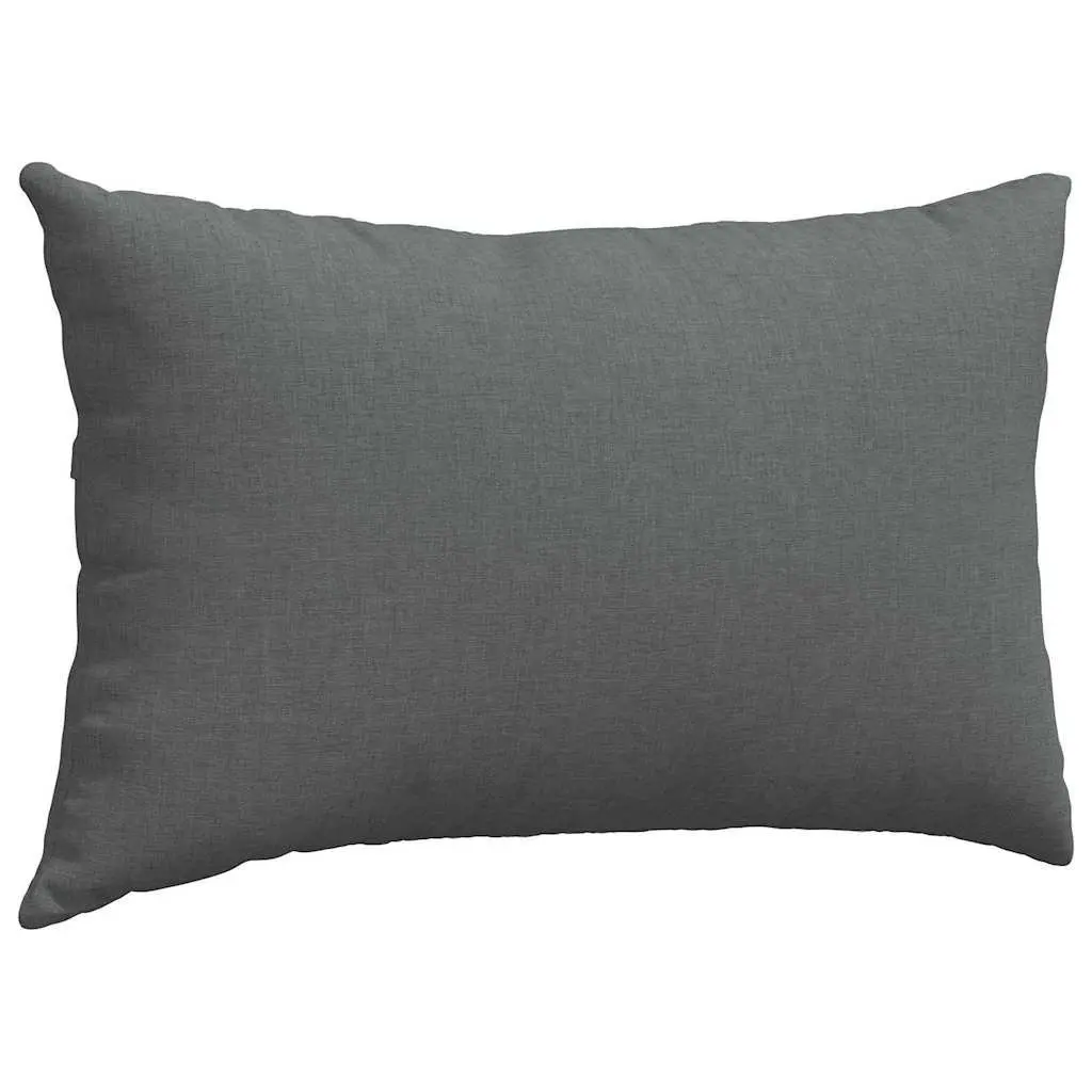 Sofa Pillows 2 pcs Dark Grey 50 x 30 cm Removable Cover Polyester Filling