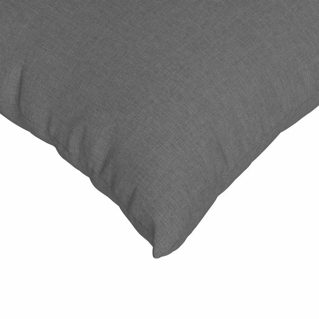 Sofa Pillows 2 pcs Dark Grey 50 x 30 cm Removable Cover Polyester Filling