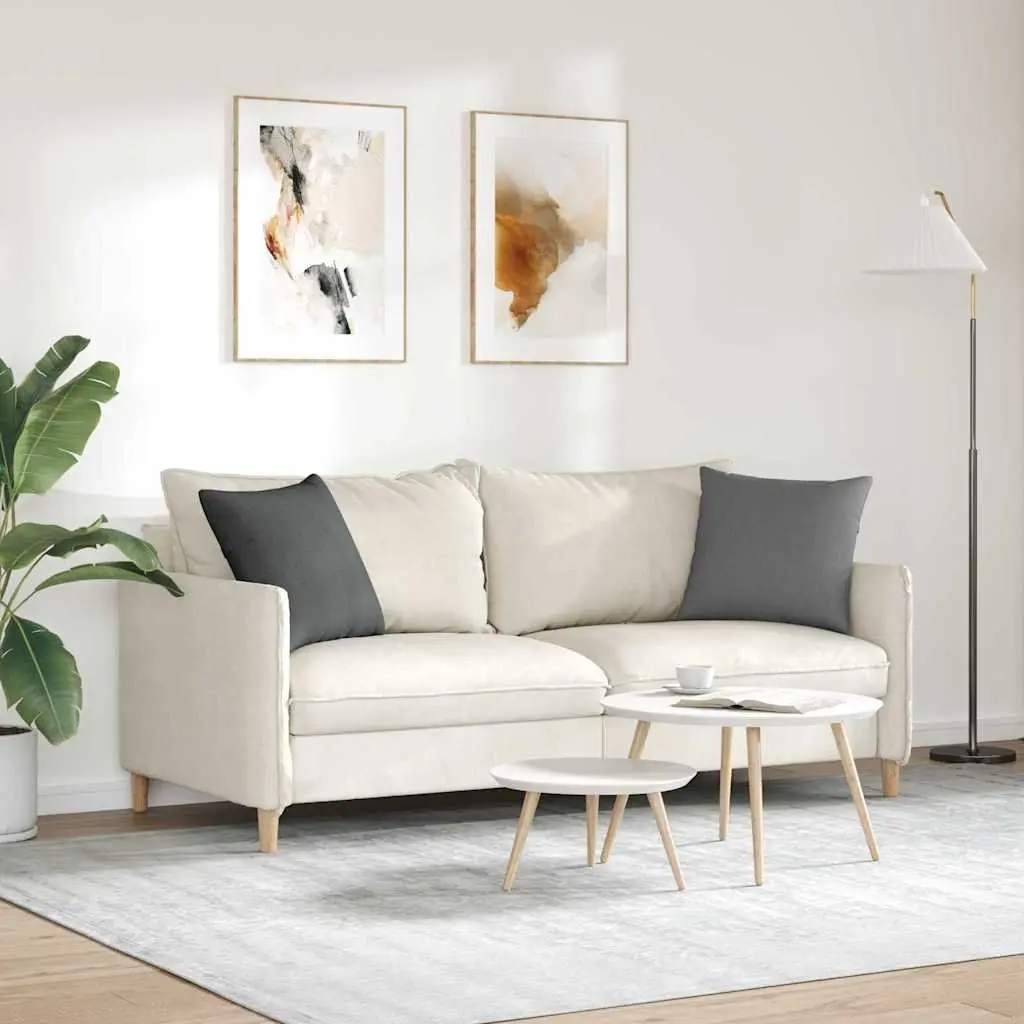 Sofa Pillows Modern Fabric 45 x 45 cm Grey 2 pcs Indoor Home Decor