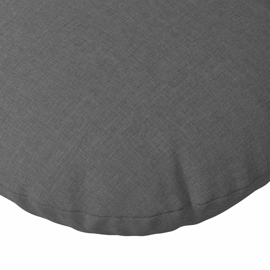 Round Seat Cushions 2 pcs Grey Ø60 cm Fabric Indoor Chair Sofa Pad