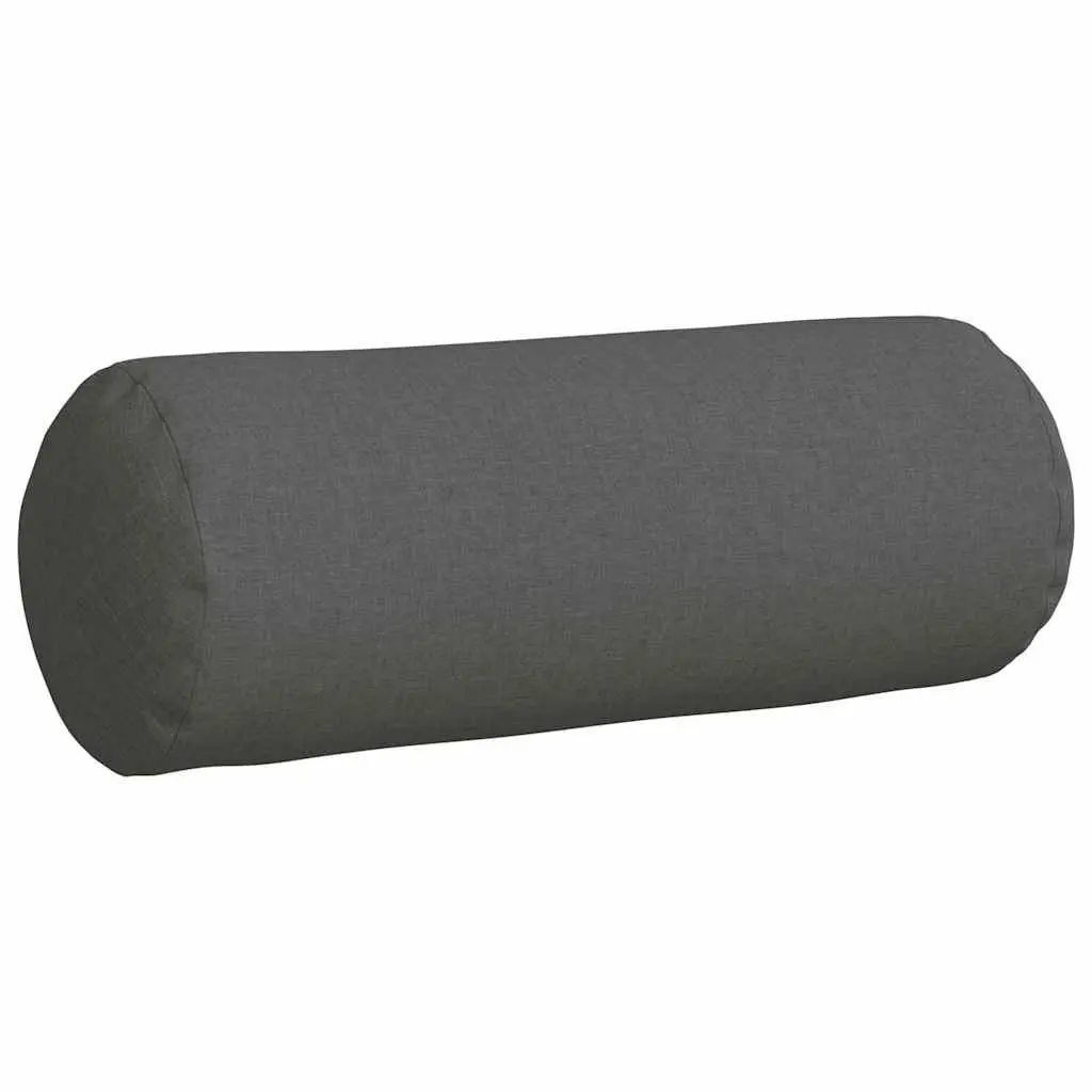 Bolster Pillows Cylindrical Cushions 25 x 70 cm Grey 2 pcs Removable Covers