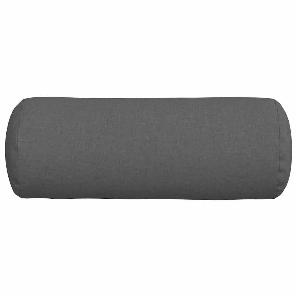 Bolster Pillows Cylindrical Cushions 25 x 70 cm Grey 2 pcs Removable Covers