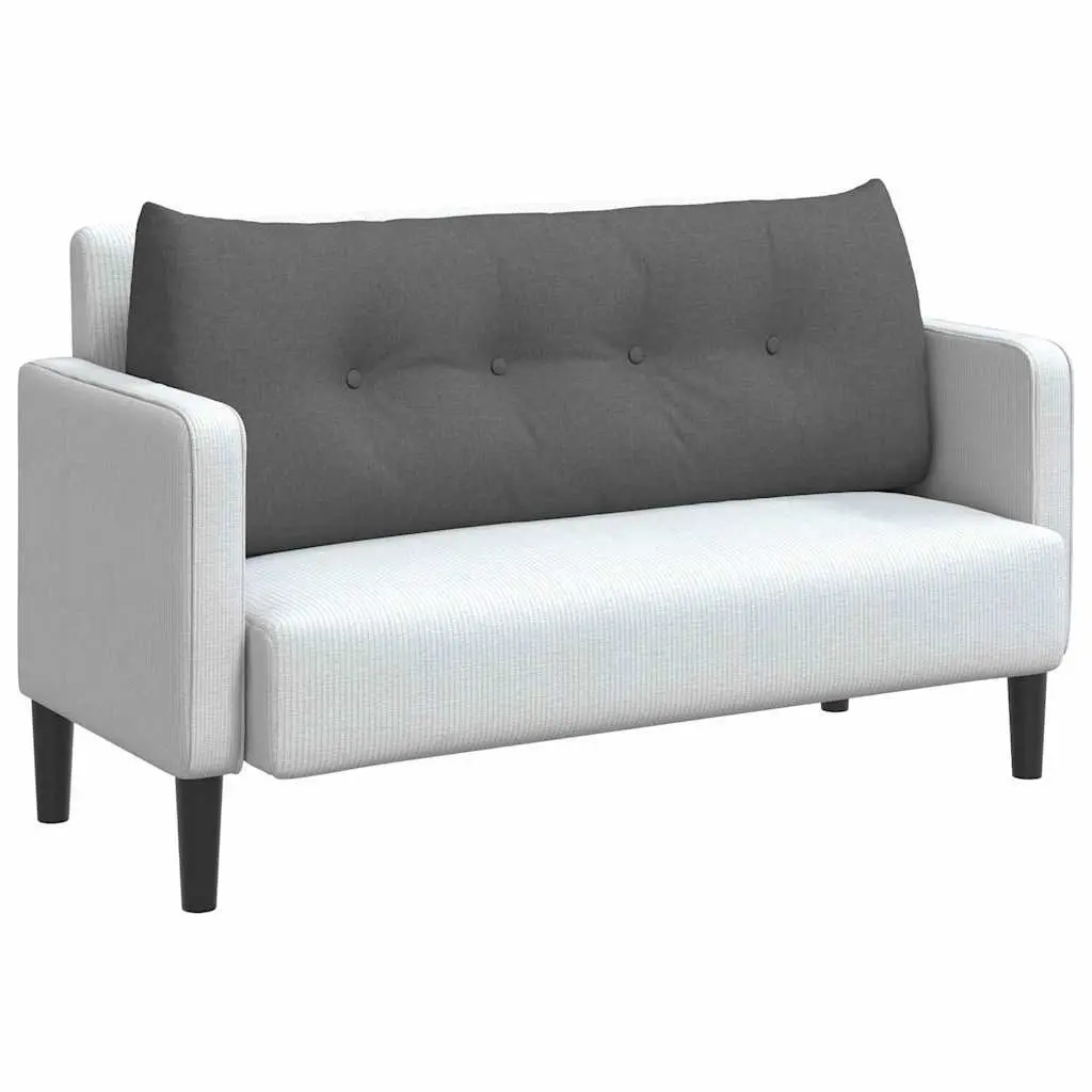 Back Pillow Ergonomic Support 120x24x50cm Grey Velvet for Living Room Bedroom Lounge Decor