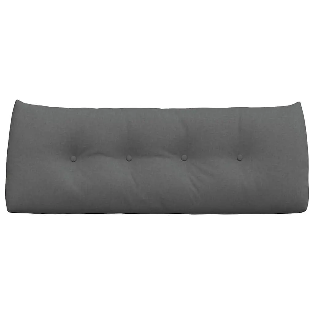 Back Pillow Ergonomic Support 120x24x50cm Grey Velvet for Living Room Bedroom Lounge Decor