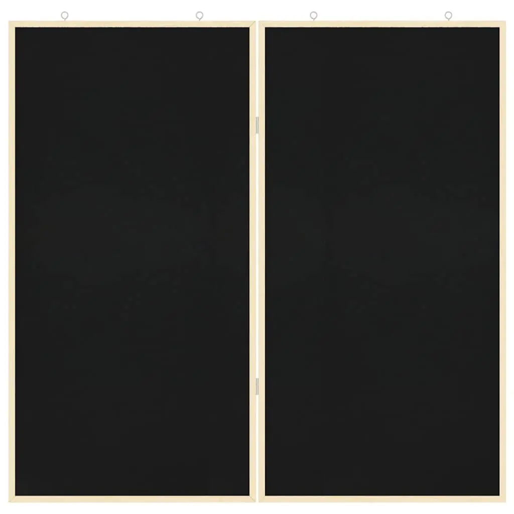 Bulletin Board Foldable Black 100x100cm Pine Wood Office Display