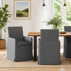 Dining Chairs Set of 2 Green Modern Kitchen Furniture Wheels Armrest Ergonomic