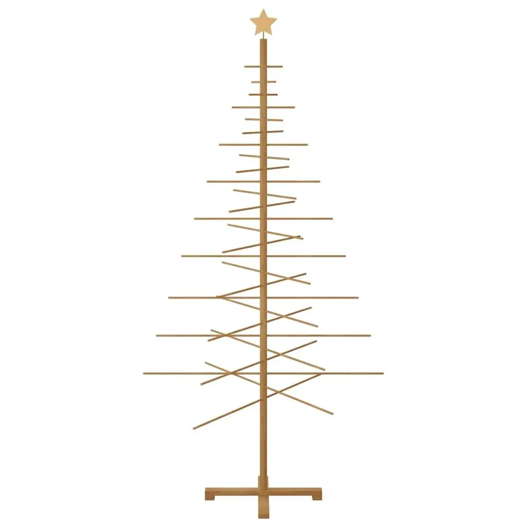 Wooden Christmas Tree 210cm Brown Bamboo Seasonal Holiday Home Decor Festive