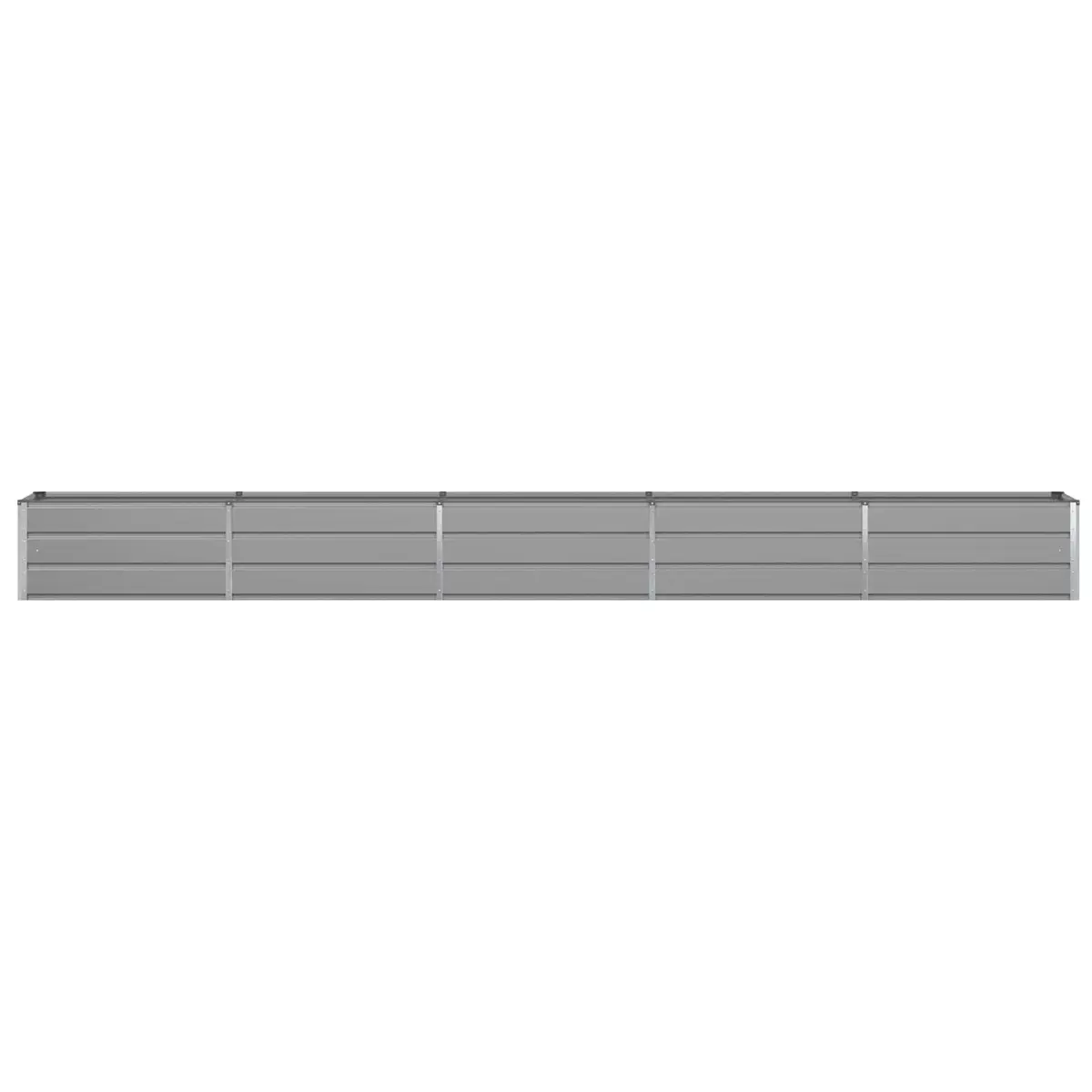 Galvanised Steel Planter Light Grey 480 x 50 x 45 cm Outdoor Garden Decor