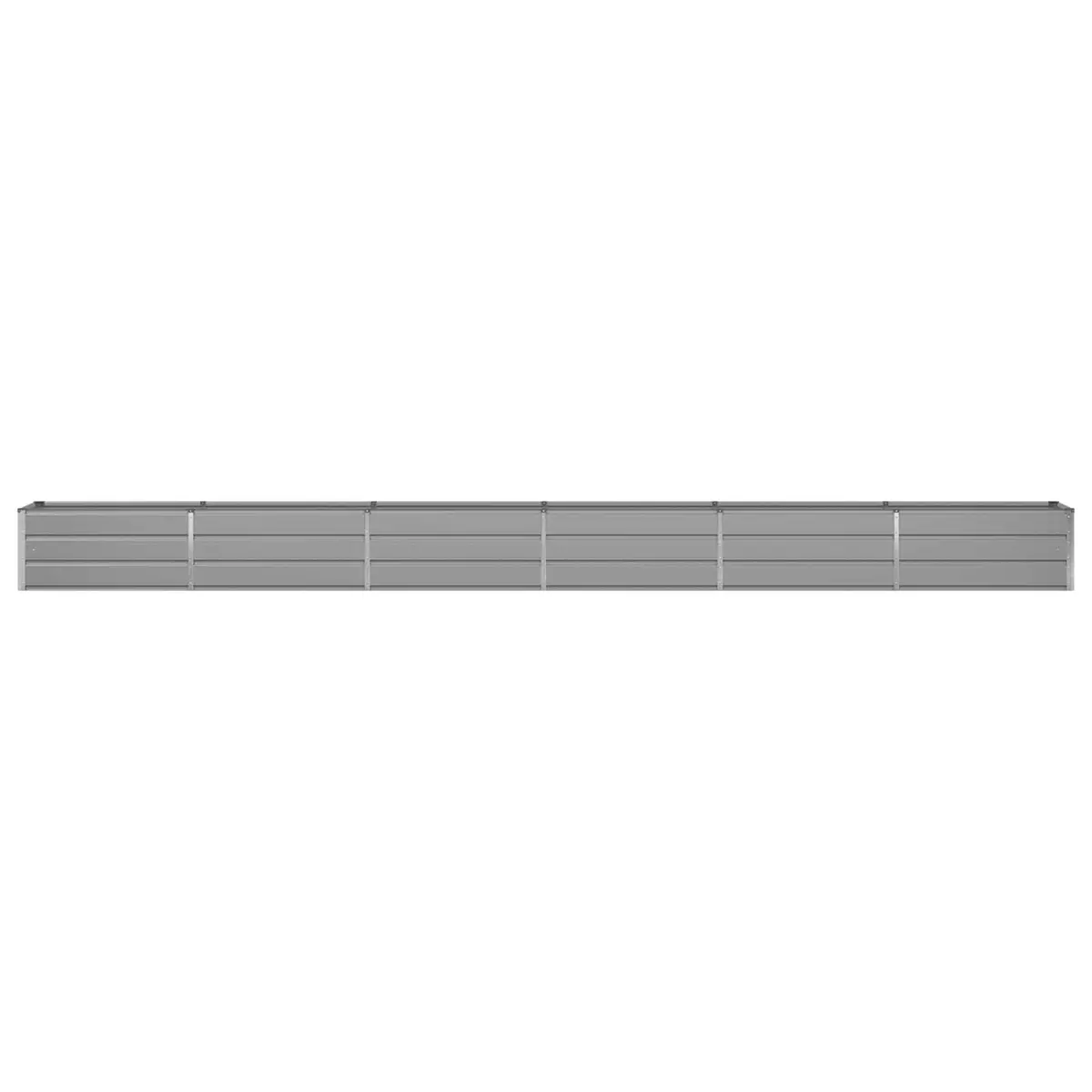 Galvanised Steel Planter Light Grey 580 x 50 x 45 cm Outdoor Raised Bed