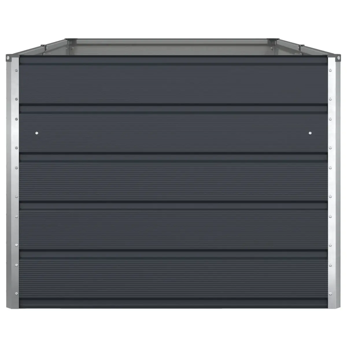 Large Steel Planter Galvanized Outdoor Garden Anthracite 195 x 100 x 75 cm