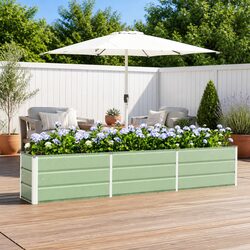 Steel Planter 240cm Green Garden Outdoor Indoor Patio Flower Plant Pot Container