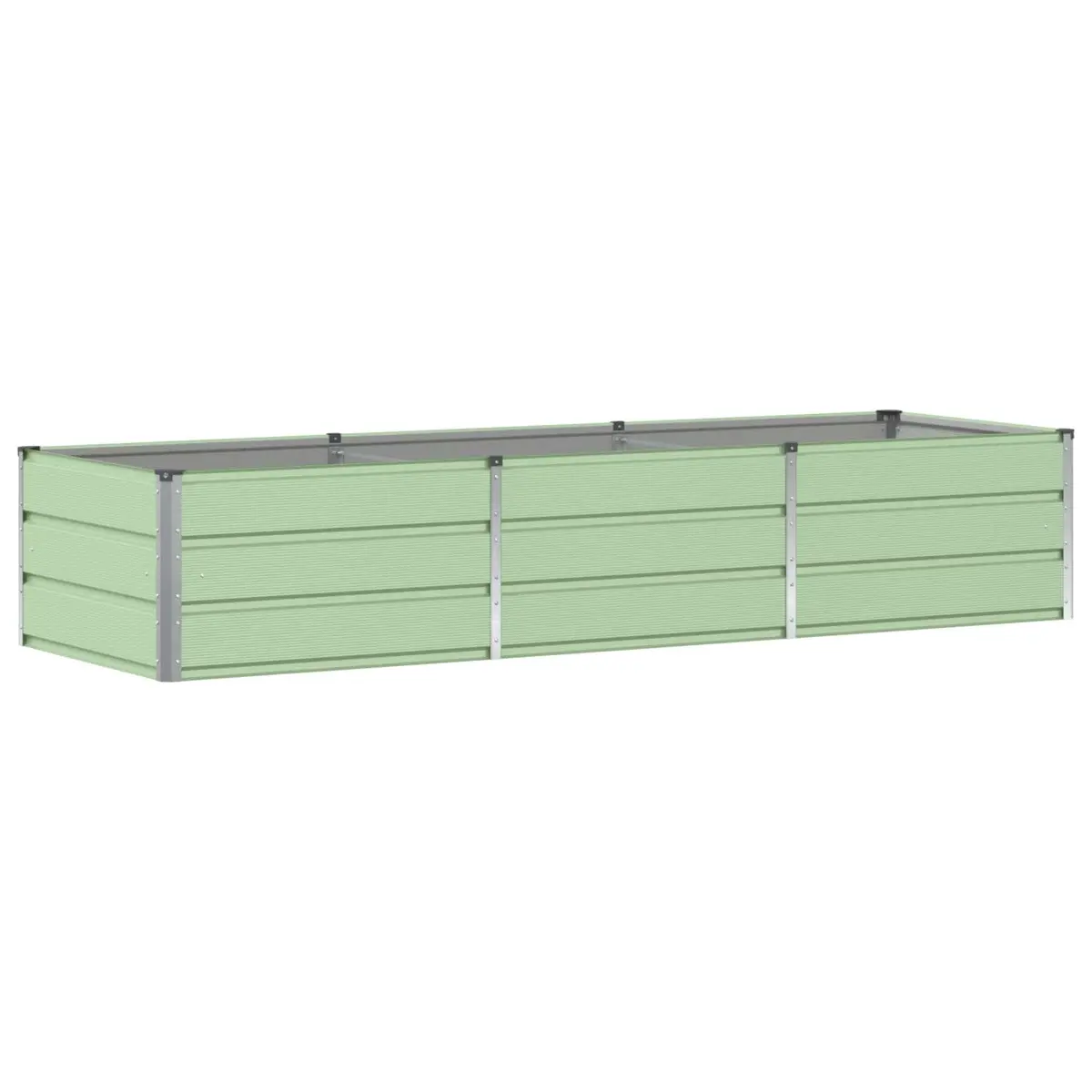 Green Steel Garden Planter 240 x 80 x 45 cm Modern Indoor Outdoor Flower Pot