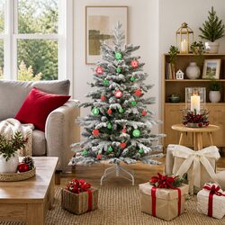 Christmas Bauble Ornament Set 40 Pieces Red Green Holiday Tree Decoration