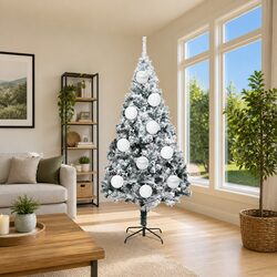 Christmas Bauble Set XXL 3 Pieces White Ø 25 cm Plastic Ornaments with Loops