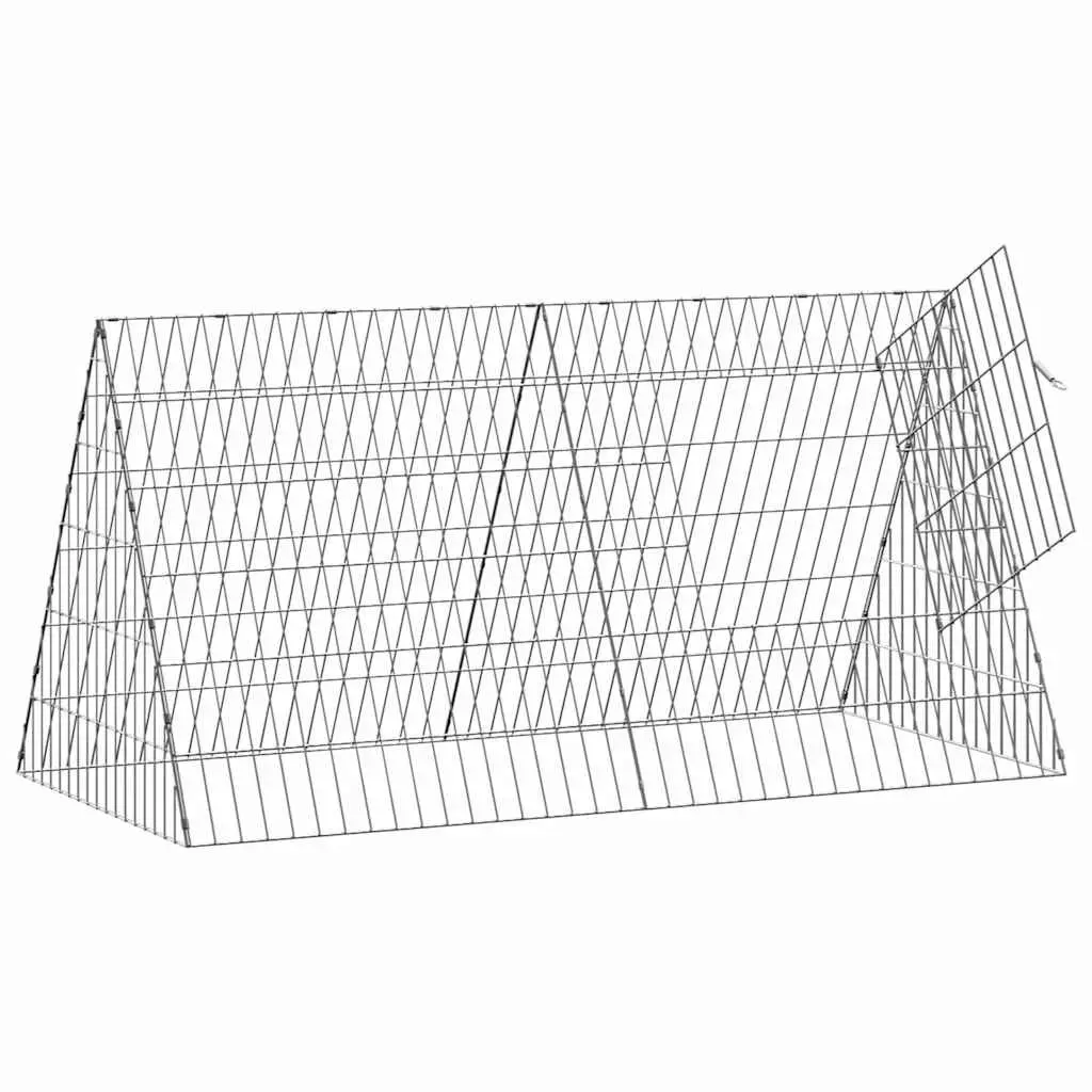 Rabbit Cage Galvanised Steel Outdoor Garden 110x55x55cm