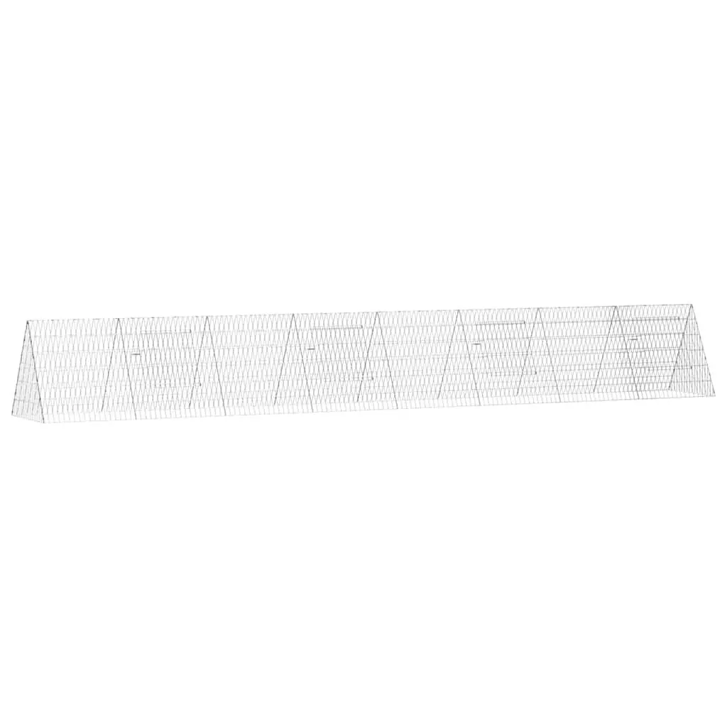 Rabbit Cage Galvanised Steel Outdoor 430x55x55cm Silver Small Animal Habitat