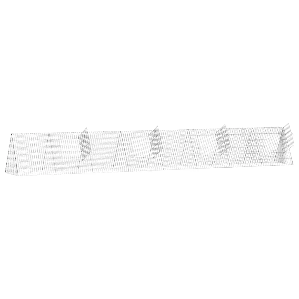 Rabbit Cage Galvanised Steel Outdoor 430x55x55cm Silver Small Animal Habitat