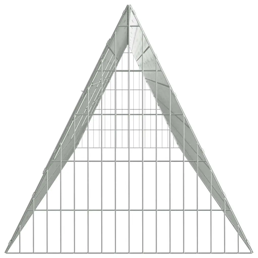 Rabbit Cage Galvanised Steel Outdoor 430x55x55cm Silver Small Animal Habitat