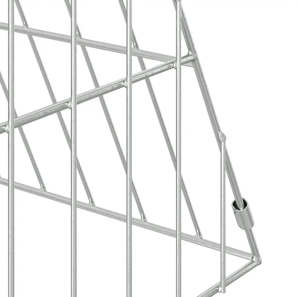 Rabbit Cage Galvanised Steel Outdoor 430x55x55cm Silver Small Animal Habitat