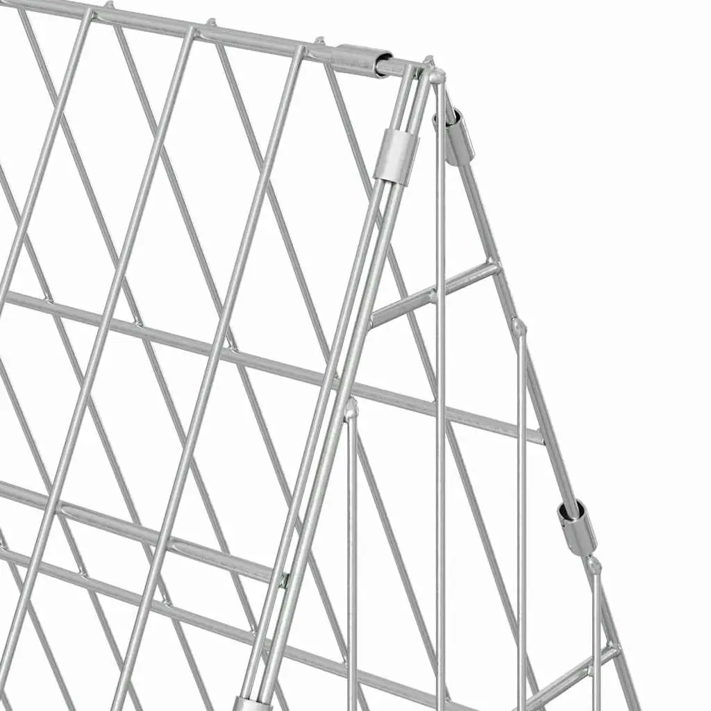 Rabbit Cage Galvanised Steel Outdoor 430x55x55cm Silver Small Animal Habitat