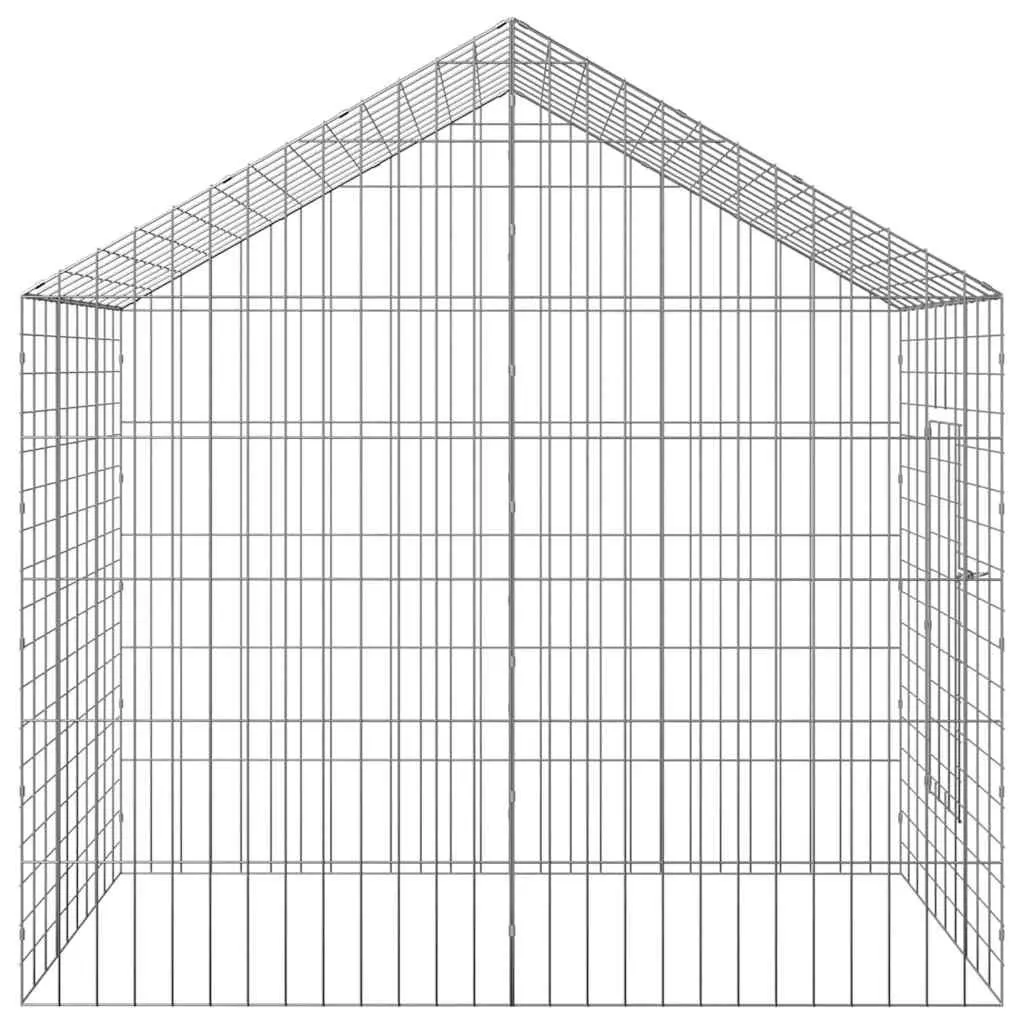 Rabbit Cage Outdoor Galvanised Steel 100 x 78 x 78 cm Silver