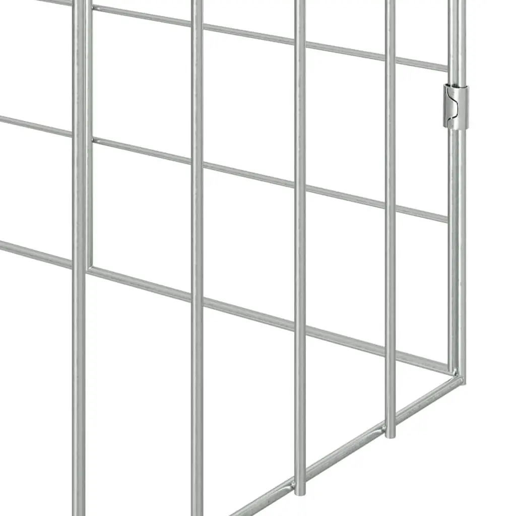 Rabbit Cage Outdoor Galvanised Steel 100 x 78 x 78 cm Silver