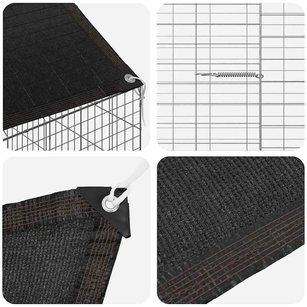 Rabbit Cage Outdoor Galvanised Steel 600x78x78cm Silver Garden Hutch Pet Habitat